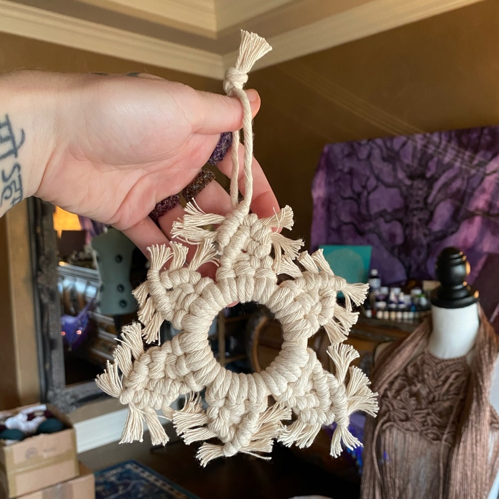 Handmade Macrame Crochet Christmas Ornament